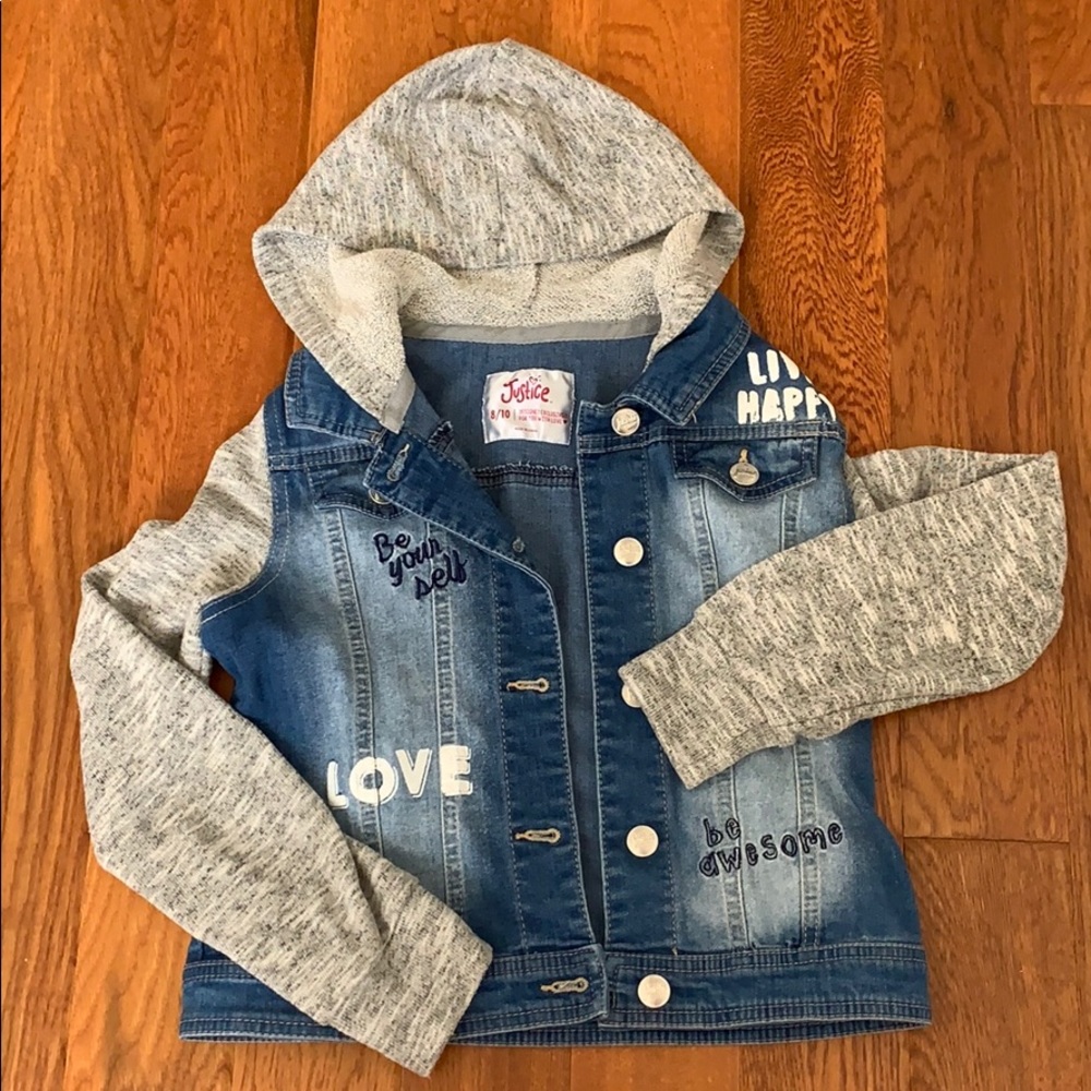 Justice Jean Jacket with Hoodie (Kids)
